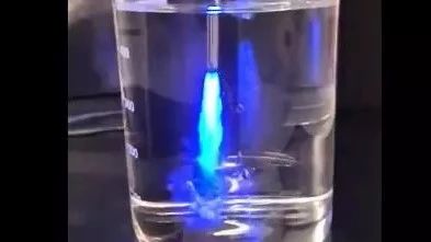 Underwater flamethrower? No, that's luminol glowing.